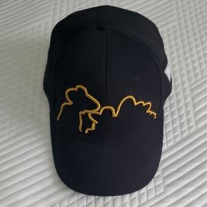 Black Cap with Gold Embroidery